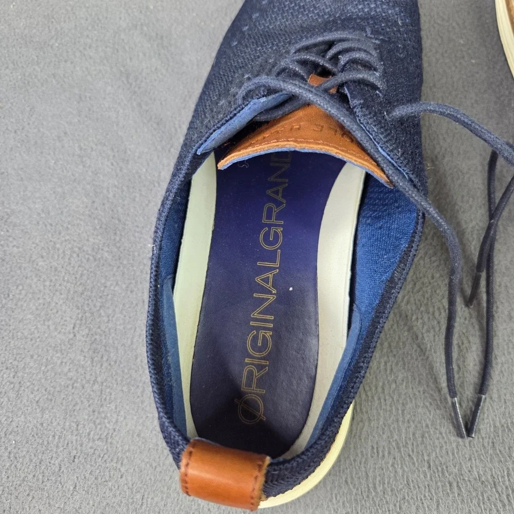 Cole Haan Men's OriginalGrand Stitchlite Wingtip Oxford (Size 10) Navy/Ivory